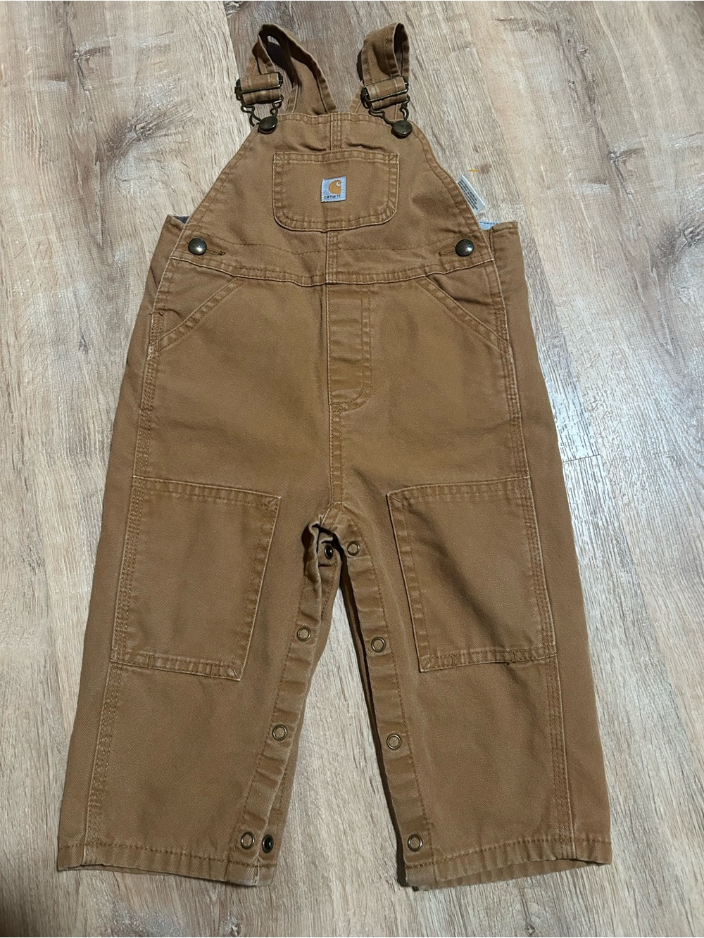 Carhartt Kids Tan Canvas Overalls